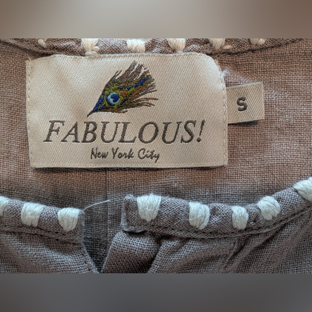 FABULOUS! New York City Women’s Tank Tan Lagenlook Relaxed Fit Size Small - Picture 4 of 6